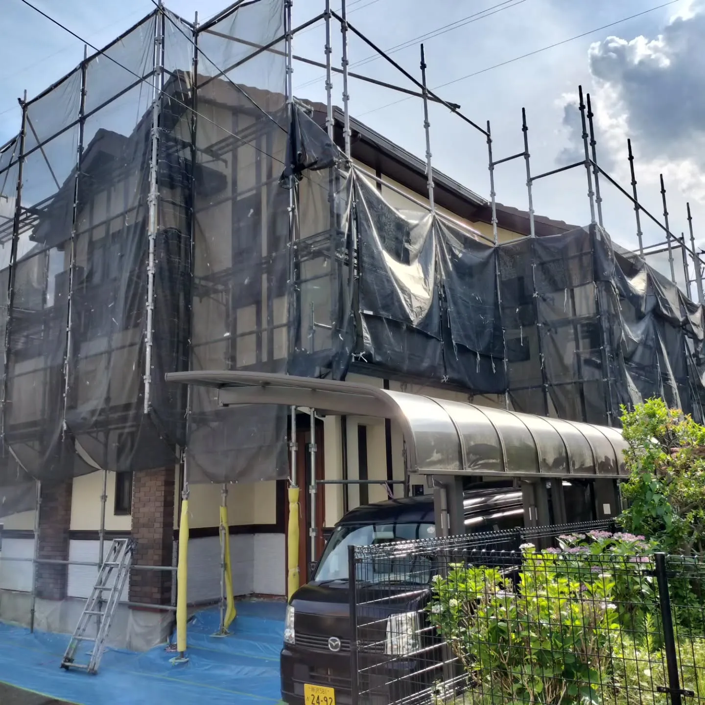 八王子市Ｔ様邸、外壁塗装工事はあと２日で完了予定！