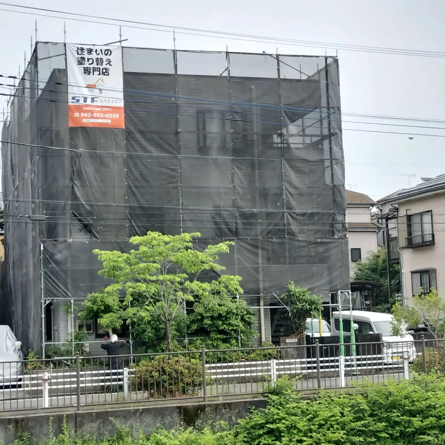 本日、八王子市のT様邸にて洗浄工事を無事に完了いたしました。