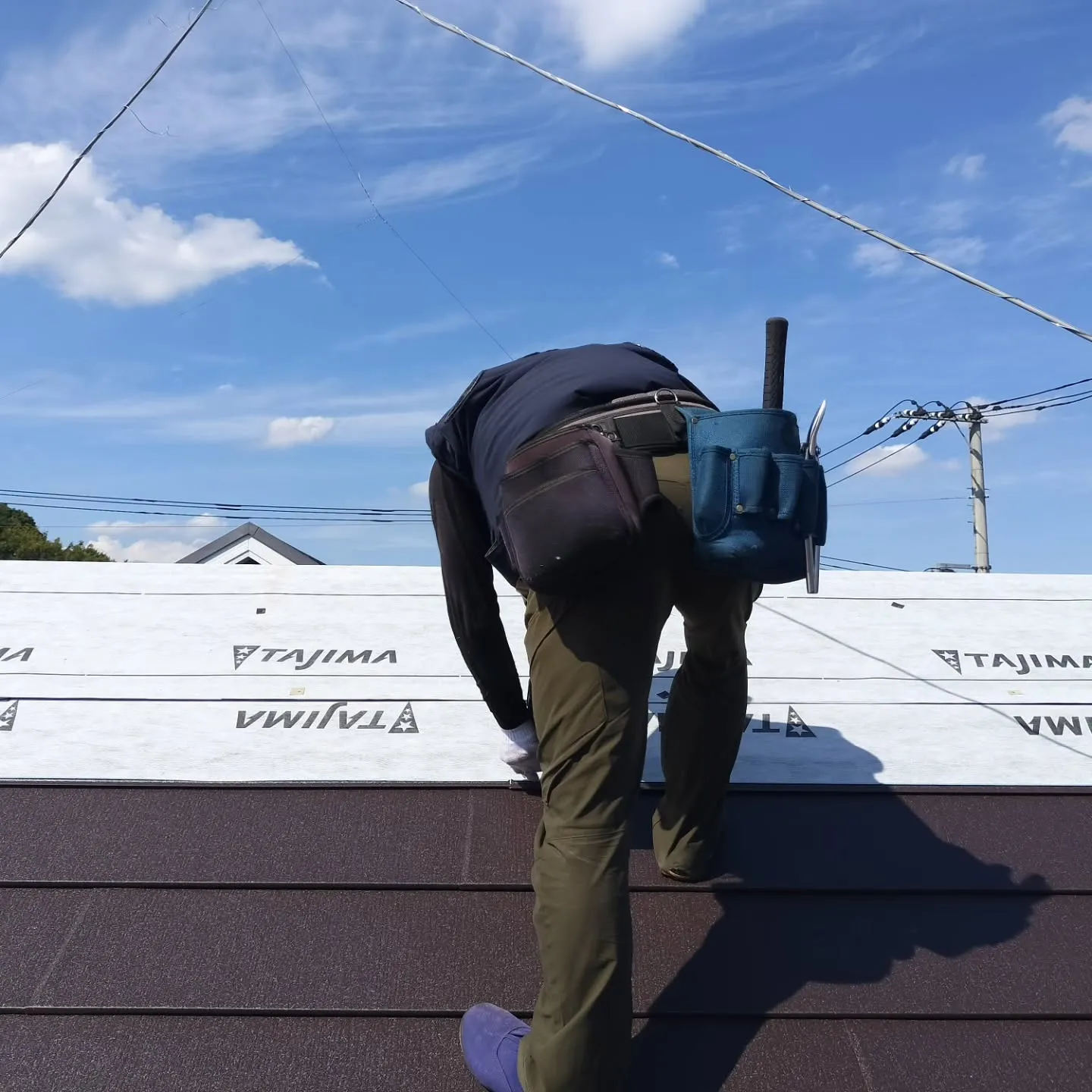 外壁及び屋根工事進捗状況